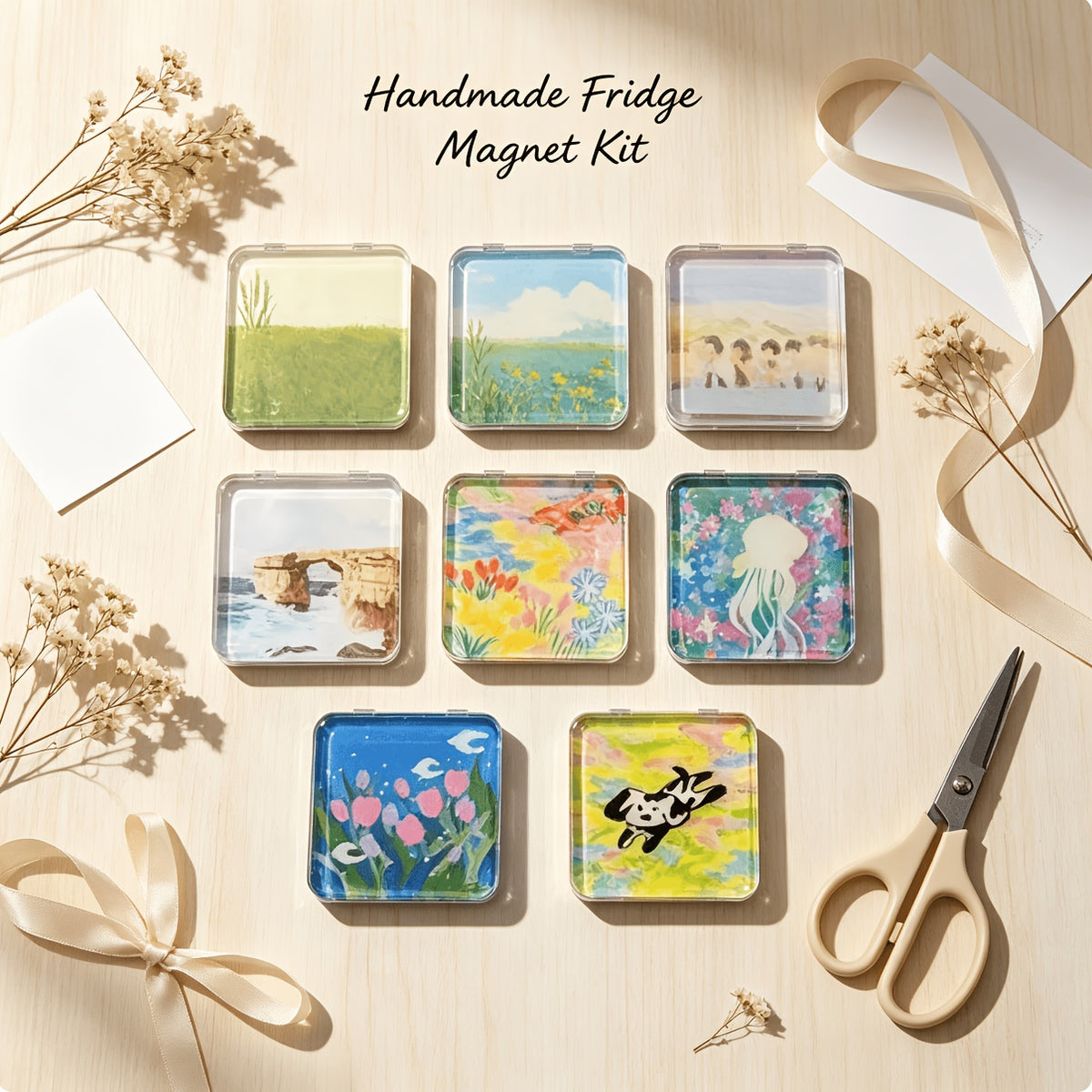 DIY acrylic fridge magnet