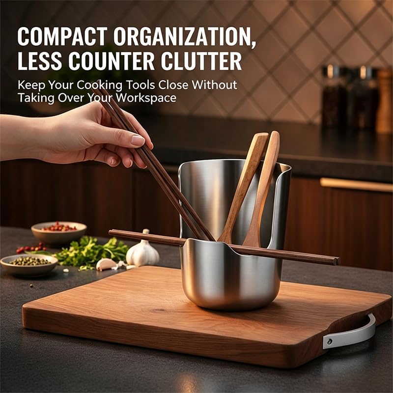 Limited Time: 30% OFF⚡  Multi-Functional 304 Stainless Steel Kitchen Utensil & Pot Lid Holder