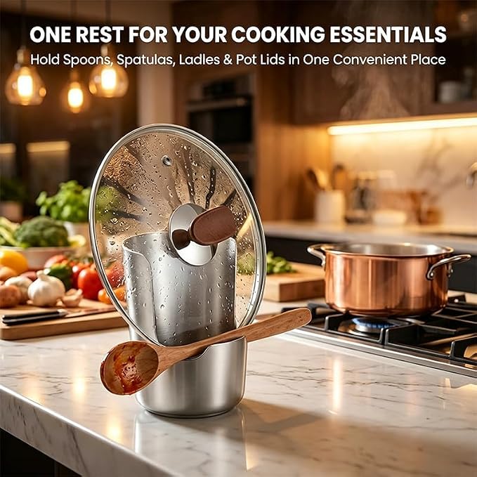 Limited Time: 30% OFF⚡  Multi-Functional 304 Stainless Steel Kitchen Utensil & Pot Lid Holder
