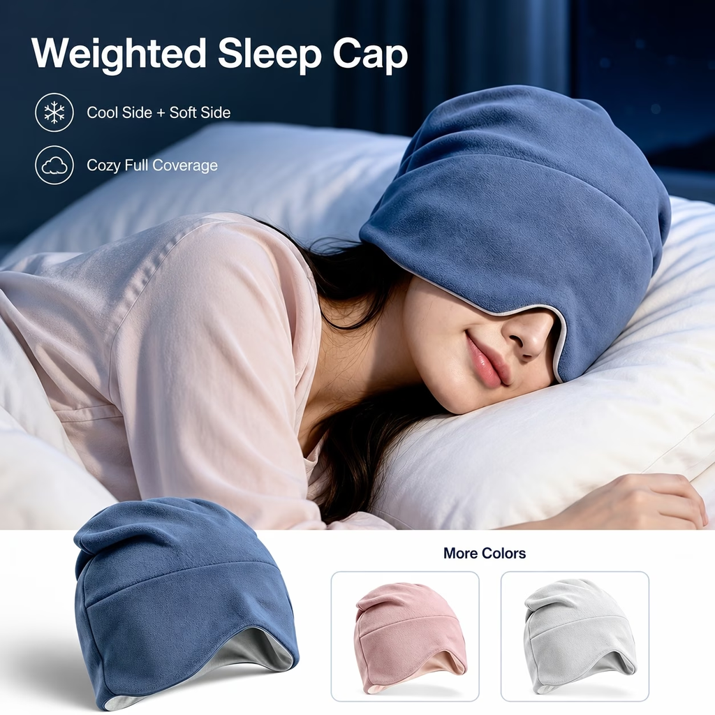 Limited Time: 30% OFF⚡ Quiet Rest Ultra-Soft Plush Sleep Cap & 360° Light Blocking Eye Mask