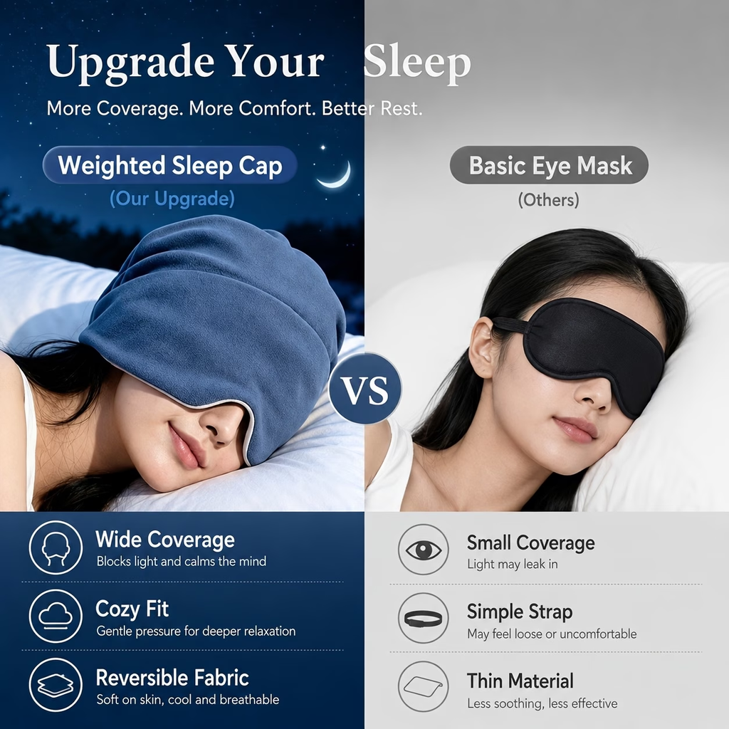 Limited Time: 30% OFF⚡ Quiet Rest Ultra-Soft Plush Sleep Cap & 360° Light Blocking Eye Mask