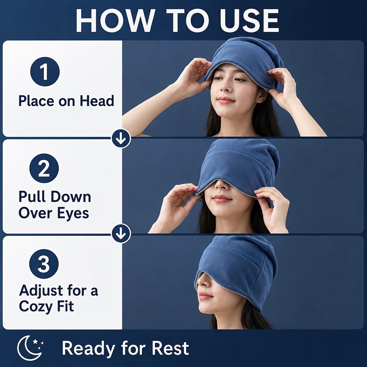 Limited Time: 30% OFF⚡ Quiet Rest Ultra-Soft Plush Sleep Cap & 360° Light Blocking Eye Mask