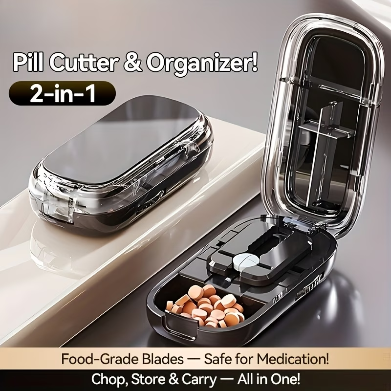 Limited Time: 30% OFF⚡ 2-in-1 Precision Pill Cutter & Daily Storage Box
