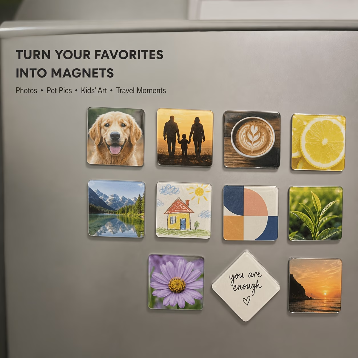 DIY acrylic fridge magnet