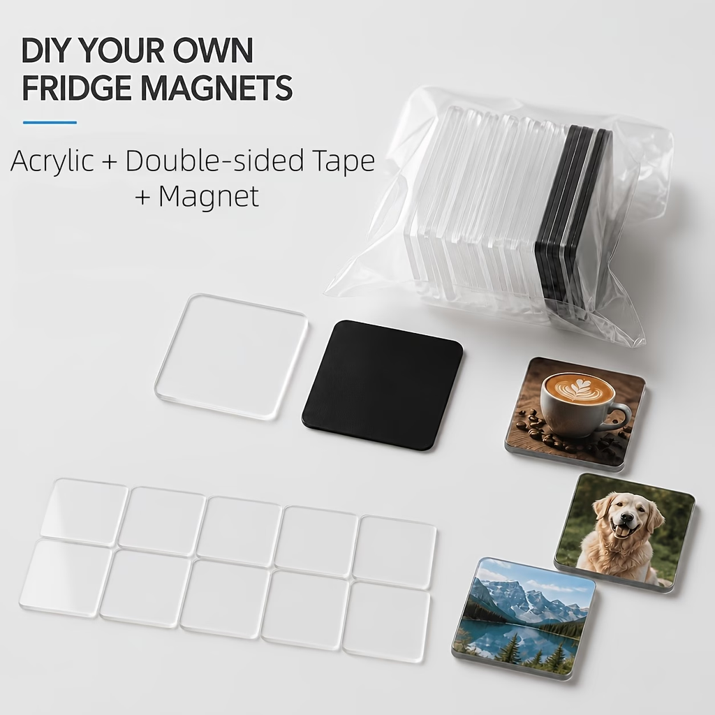 DIY acrylic fridge magnet