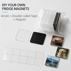 DIY acrylic fridge magnet