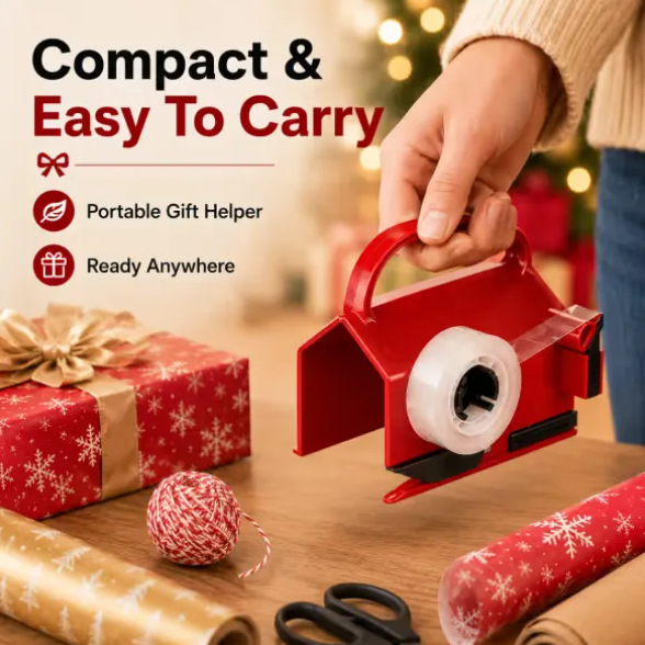 Limited Time: 30% OFF⚡ 2-in-1 Wrapping Paper Cutter & Tape Dispenser Tool