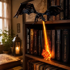 Limited Time: 30% OFF⚡ 🔥Fire-Breathing Medieval Black Dragon Resin Statue