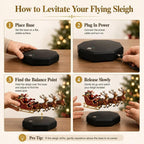 Limited Time: 30% OFF⚡ Magnetic Levitating Santa Sleigh with Reindeer Statue – Floating Christmas Tabletop Decoration & Holiday Gift