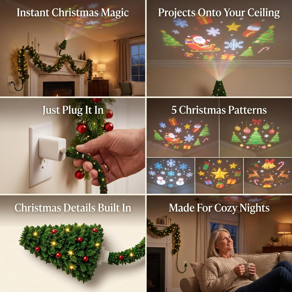 Limited Time: 30% OFF⚡ Flexible USB Christmas Tree Pattern Projector Light