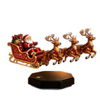 Limited Time: 30% OFF⚡ Magnetic Levitating Santa Sleigh with Reindeer Statue – Floating Christmas Tabletop Decoration & Holiday Gift